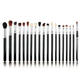 Professional 19-Piece Synthetic Hair Eye & Concealer Makeup Brush Set with Pink Handles-Beauty Products for Women