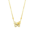 Light Luxury Fashion All-match Butterfly Zircon Necklace Pendant Titanium Steel 18K Gold Plated Fashion Clavicle Necklace Women