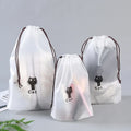 Plastic PVC/PE Frosted Makeup Promotional Drawstring Bag Silk Screen Printing Custom Logo OEM Customized Packaging