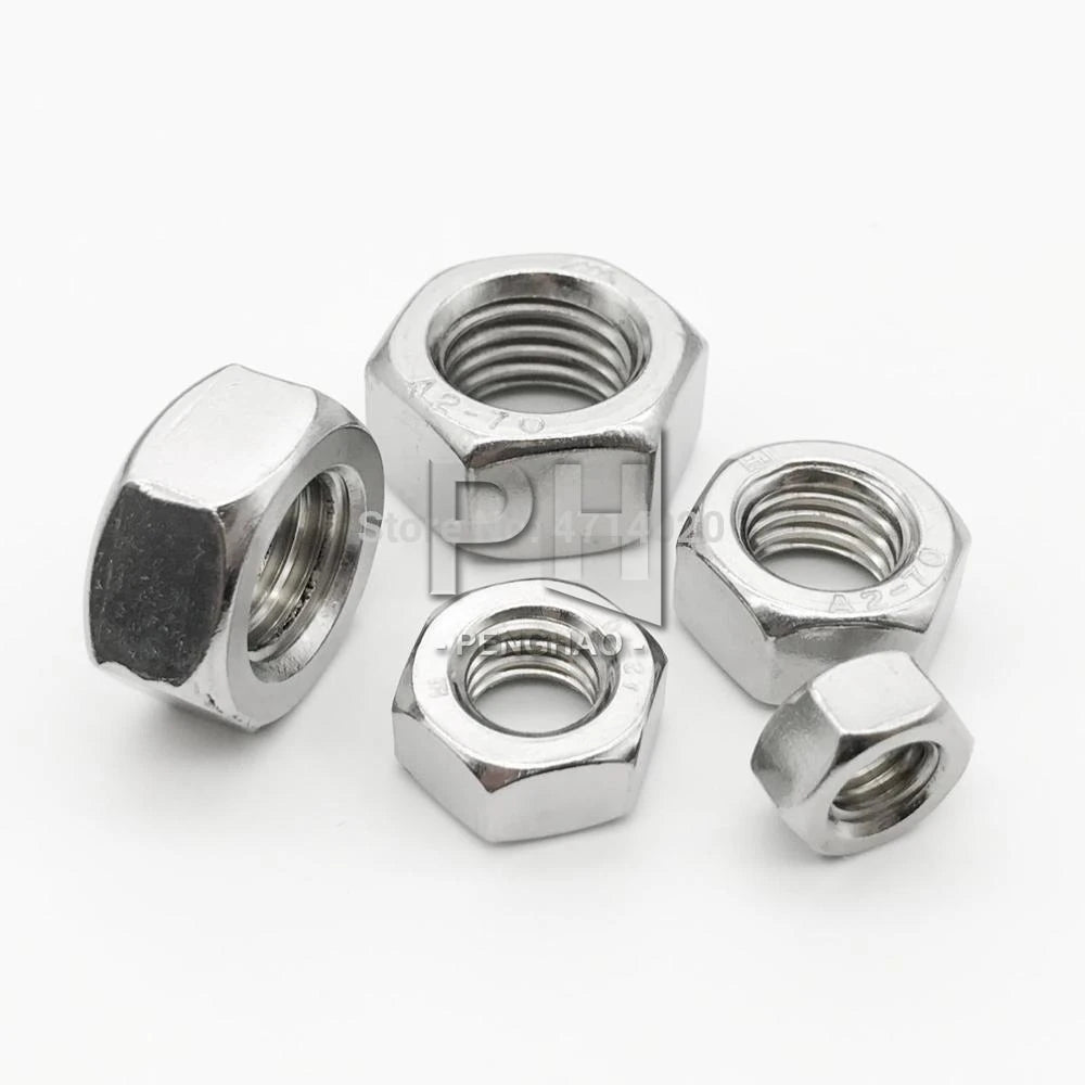 Hardware OEM M2.5 M3 M4 M5 M6 M8 M10 M12 M14 M16 SUS304 A2-70 Stainless Steel Flat Hex Hexagon Thin Nut Jam Nut DIN439 GB6172