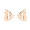 Wholesale Tiny Fish Charm Stainless Steel Stud Earrings Jewelry Earring Women Bulk China Manufacturer Supplier