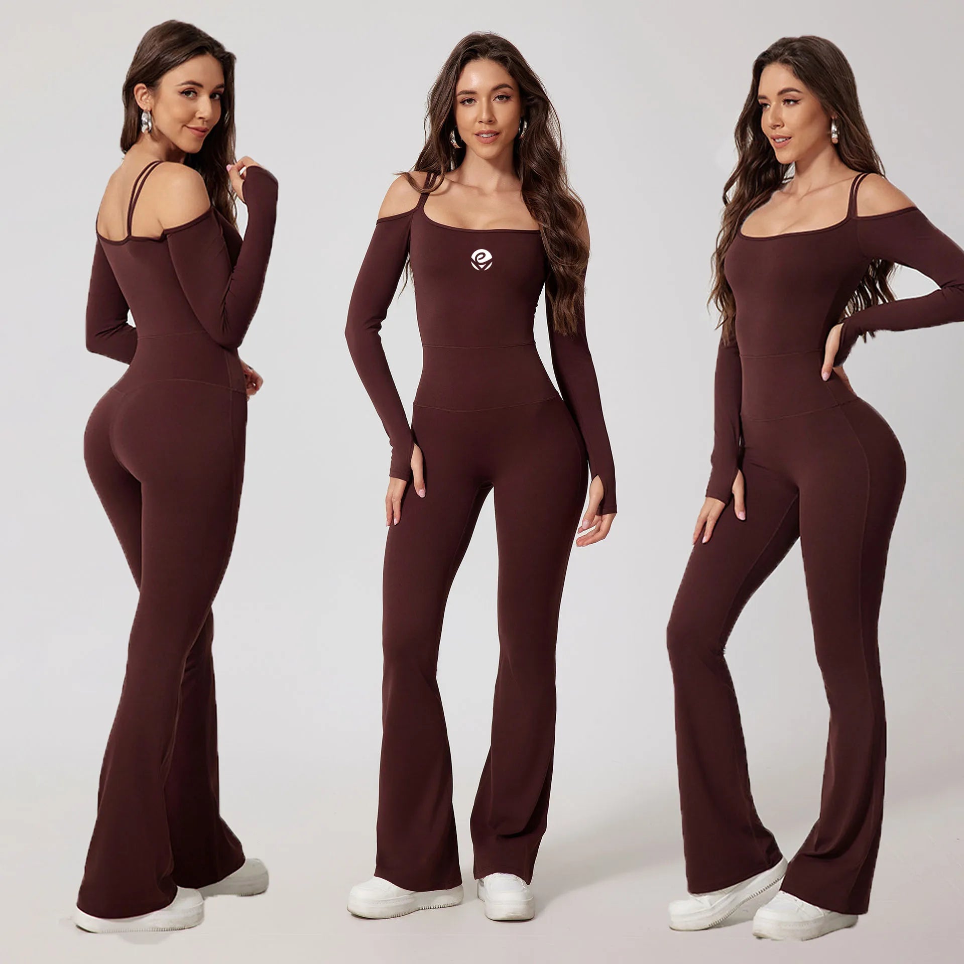 Sportswear Women Clothes Workout One Piece Bodysuit Quick Drying Flare Pants Fitness Bodysuit Playsuit Yoga Jumpsuit for Women