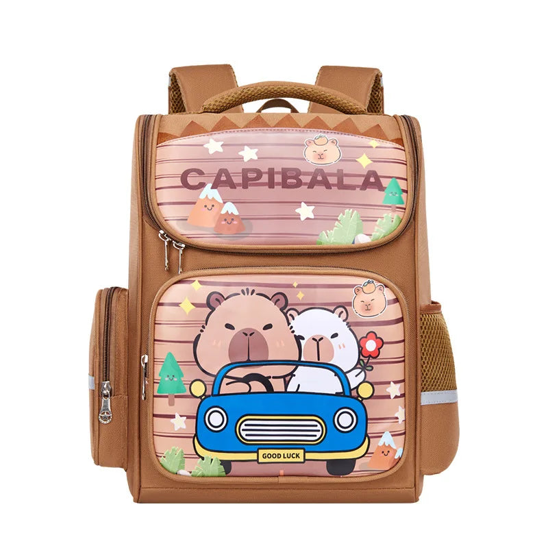2025 New Cartoon School Bag  Grades 1-6 Cute Large Capacity Easy Storage Waterproof Student Backpack