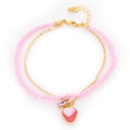 2024 Fashion Bohemia Rice Beaded Link Wristband Bracelet Gold Plated Fruit Shaped Dropped Bracelets for Women Girls