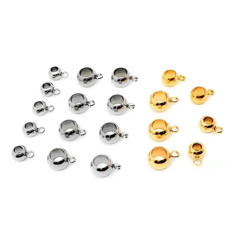 Smooth Faces 6/8mm Ball Stainless Steel Round Loose Spacer Beads Weld Jump Ring Jewelry Making Findings Connecting Beads
