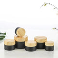 100g/3.4oz 2oz Empty Frosted Matte Black Cosmetic Cream Jar with Inner Liners and Plastic Lid for Face Cream