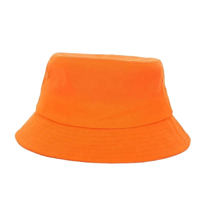 Plain Summer Beach Unisex Cotton Bucket Hat with Custom Logo Sun Protection for Travel & Fishing