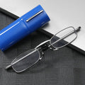Eugenia Exquisite Antenna Short Pen Holder Reading Glasses Four-color Belt Box Folding Reading Glasses Wholesale Eyeglasses