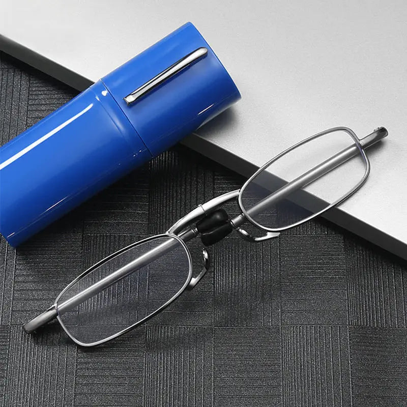 Eugenia Exquisite Antenna Short Pen Holder Reading Glasses Four-color Belt Box Folding Reading Glasses Wholesale Eyeglasses