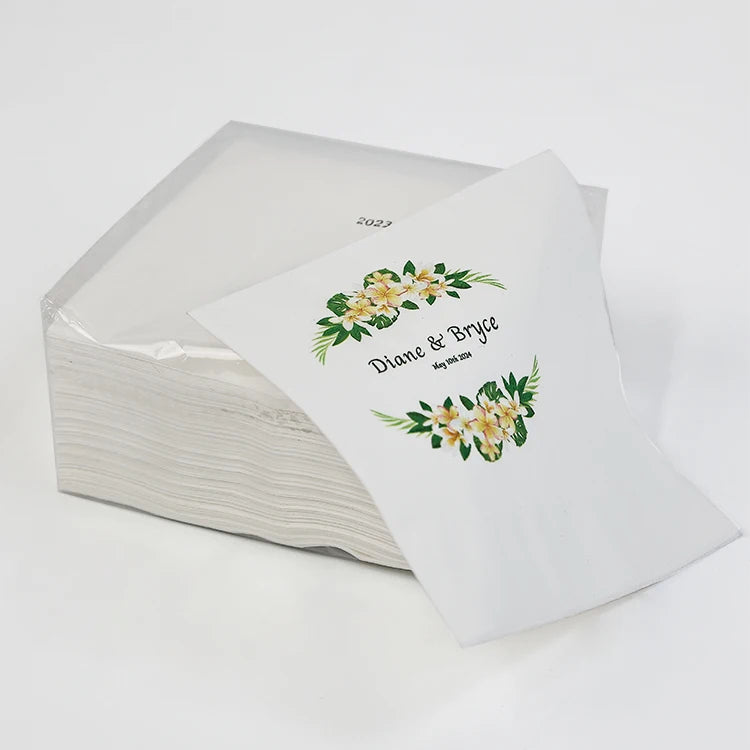 Custom Napkins Made of Paper Napkin Tissue Paper with logo Recycled Pulp Leatherette Paper Napkin Holder
