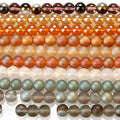 Wholesale 8mm Smooth Surface Round Glass Beads for Jewelry Making Loose Bracelet Stones