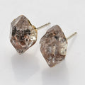 Gold Plated 925 Sterling Silver Crystal Earring Studs Hypoallergenic Women Herkimer Stud Earrings