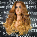 Glueless for Brown Blonde Brazilian Hair Wigs 200Density Cuticle Aligned Virgin for Lace Front 13x4 Body Loose Wave Women