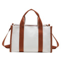 Women's Large Capacity Canvas Tote Bag Waterproof Casual Handbag Ladies Fashion Shoulder Bag with Zipper