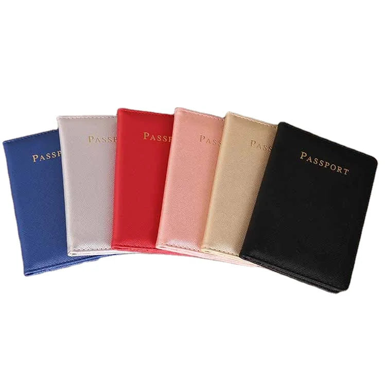 2026 Wholesale Passport Holders Ladies Custom Logo Pu Saffiano Leather Travel Passport Holder