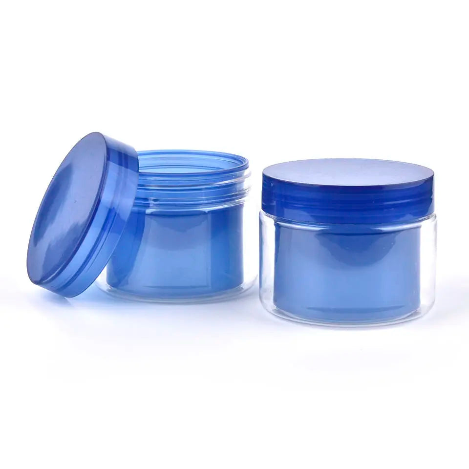 Wholesale 50g PET Luxury Empty Plastic Cosmetic Container Makeup Jar Double Wall Face Body Cream Jar with Lid