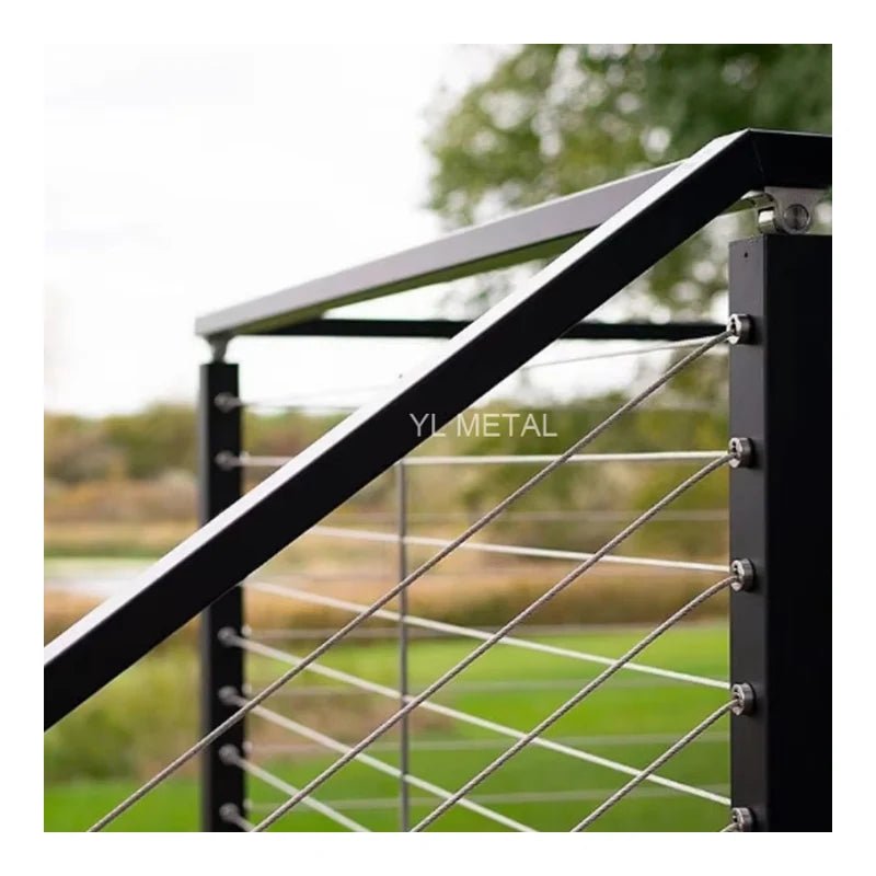 YL METAL Home Indoor 4 6 8 10 Wire Rope Handrail Systems Balcony 304 316 Stainless Steel Cable Railing Systems
