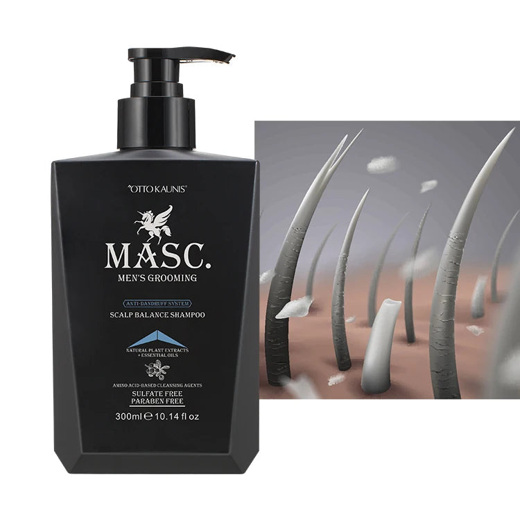 OEM/ODM Relieve Itching Refreshing Shampoo 300ml/500ml Men Sulfate and Paraben Free Refreshing Oil Control Anti Dandruff Shampoo