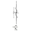 Ornamental Components Solid Steel Balusters for Staircase Railing Handrail Balustrade Balcony Gate Fence Parts