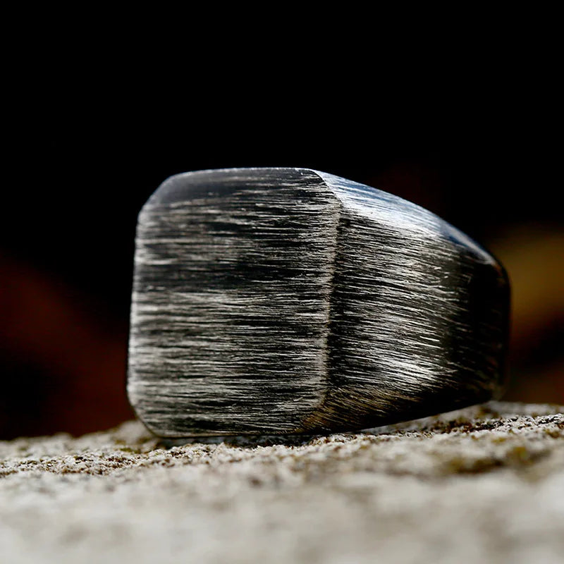 OAHLAN Fashion Wholesale Jewelry Vintage Brushed Stainless Steel Men Rings for Men