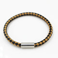 BMZ 2025 Wholesale Unique 4/5/6mm Coffee and Black Leather Braided Bracelet