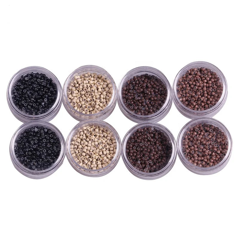 Silicone Lined Nano Rings Micro Silicon Beads Hair Extensions Beads Tool Silicone Micro Rings Tube 1000pcs Nano Ring 3mm
