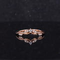 Starsgem 10k 14k 18k Rose Gold Delicate Band Ring Classic Lab Grown Diamond Wedding Ring