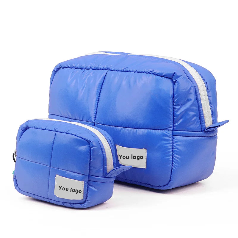 Weekender Travel Portable Zipper Pouch Cute Girls Cosmetic Clutch Plush Furry Makeup Brush Bag Velvet Skincare Storage Bag