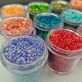 Bulk Iridescent Glitter Polyester High Sparkle Cosmetic Glitters for Epoxy Resin Tumbler Christmas Decorations