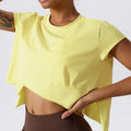 Women Summer Quick-drying Short Sleeve Gym Workout Fitness Yoga Wear Short Sleeve T-shirt
