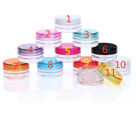 5g Empty Sample Cosmetic Cream Jar Pot Screw Cap Screen Printed Custom Color Makeup Cream Case Mini Plastic Bottle Round PS Jar