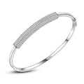 Korean Simple Luxury 925 Sterling Silver CZ Diamond Fashion Temperament Bangles for Women Gifts