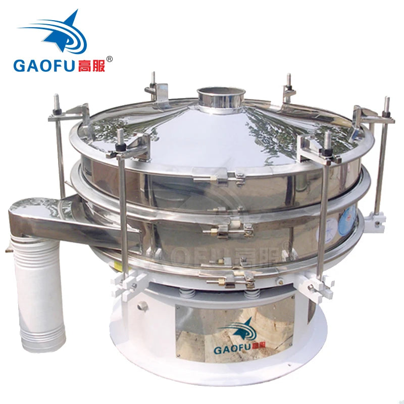 Salt Powder Sieving Machine Multiple Deck Vibrator Screener Sieve SS 304 Rotary Vibrating Screen Sifter