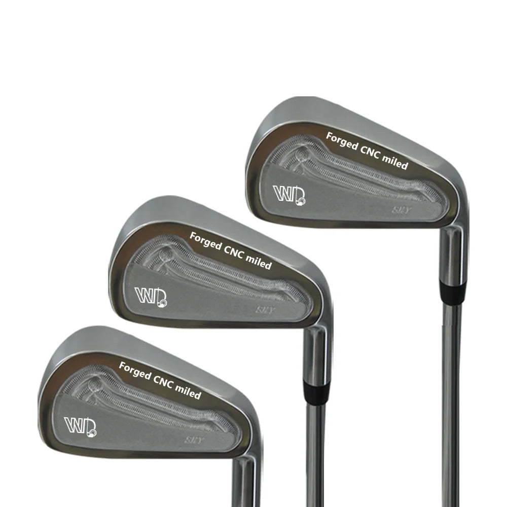 Custom Logo Golf Iron Heads Forged 456789P Degree Silver Golf Irons Set