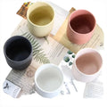Nordic Creative Color Scented Candle Jar Custom Private Label Round Ceramic Candle Vessels for Home Decor
