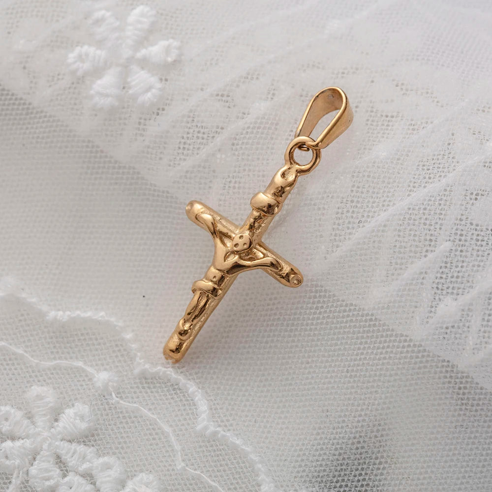 Fashion Jewelry for Men Stainless Steel Cross Pendant Catholic San Benito Cross Pendant St Benedict Crucifix Cross Pendant