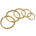 Solid Brass Double Loop Keyring 10mm-38mm Split Rings Metal Key Chain Accessories