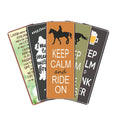 Keep Calm and Ride on Inspirational Quote Sign with Horse Silhouette