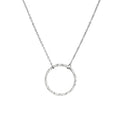Hot Sale Charm Stainless Steel Link Chain Pendant Necklaces 20MM Hammer Circle Pendent Necklaces for Women