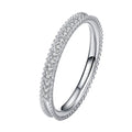 Fashion Jewelry 925 Sterling Silver Gold Plated Round Brilliant Cut 0.15ct D VVS Moissanite Engagement Band Ring