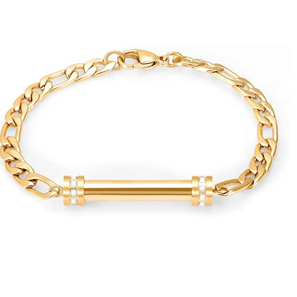 Keepsake Bracelets Jewelry Stainless Steel Cremation Urn Fine Chain Bracelet for Human / Pet Ashes