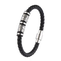 Hot Sell Beads Bracelet Stainless Steel Bracelet Five Colors Braided Genuine Leather Bracelet for Women