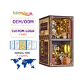 Cute Detective Book Nook DIY 3D Wooden Puzzle Kit Hamaileon Butterfly Dollhouse For Imagination