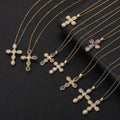 San Judas Jewelry Catholic 14k Gold Plated Pendant Religious Gemstone Cross Pendant  Christian Pendant Necklace
