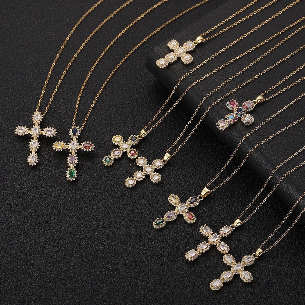 San Judas Jewelry Catholic 14k Gold Plated Pendant Religious Gemstone Cross Pendant  Christian Pendant Necklace