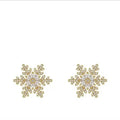Fashionable and Popular Christmas Gold Snowflake Alloy Earring Women Accessories