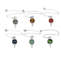 Natural Stone Reiki Pendulum7 Chakra Gem Healing Women Yoga Crystal Charm JewelryNatural Stone Wicca Dowsing Pendulum