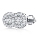 Fashion Cluster S925 Screw Back Earrings 925 Sterling Silver Moissanite Stud Earrings for Men Women