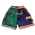 Custom Logo Printed Throwback Embroidered Just Don Basketball Shorts 100% Polyester Moisture-Wicking Quick Dry Breathable