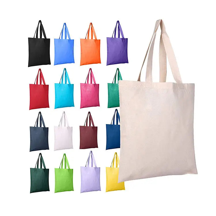 Reusable Custom Printed logo Tote Cotton Canvas Bag Plain Shopping Bag